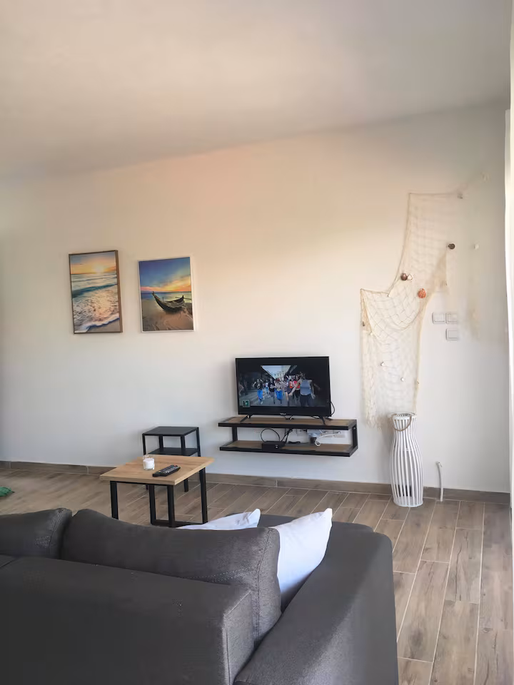 Living room with smart TV